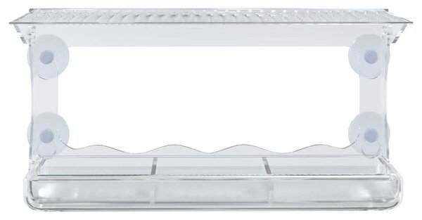 Okenní krmítka pro ptáky 2 ks akryl 30 x 12 x 15 cm 318304