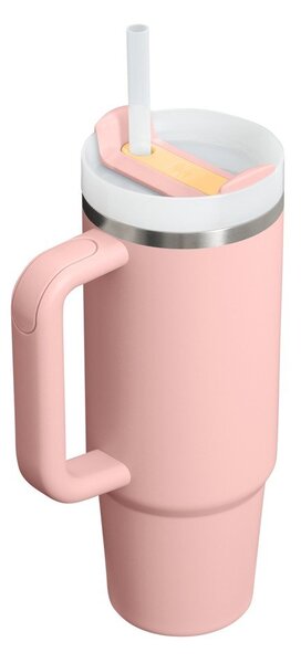 Broskvová termoska s brčkem z nerezové oceli 890 ml Quencher H2.O FlowState™ Tumbler Peach Rose – Stanley