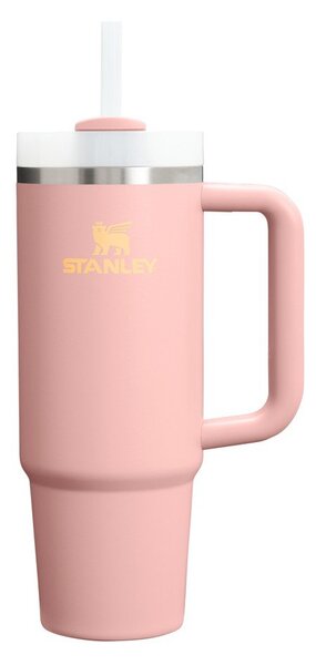 Broskvová termoska s brčkem z nerezové oceli 890 ml Quencher H2.O FlowState™ Tumbler Peach Rose – Stanley