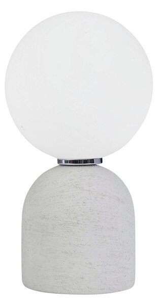 Šedá keramická stolní lampa se skleněným stínidlem (výška 22 cm) Jael – Yes Everyday