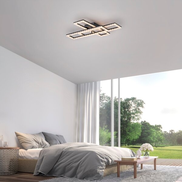 JUST LIGHT. 14733-18 - LED Stropní svítidlo GLITRA LED/35W/230V černá