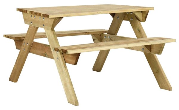 Piknikový stůl a lavice 110x123x73 cm impregnované borové dřevo 318398