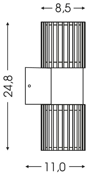 BRILAGI - Venkovní nástěnné svítidlo ARMOR 2xGU10/35W/230V IP44 antracit