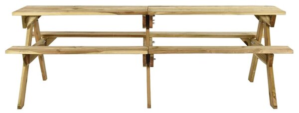 Piknikový stůl a lavice 220x122x72 cm impregnované borové dřevo 318399