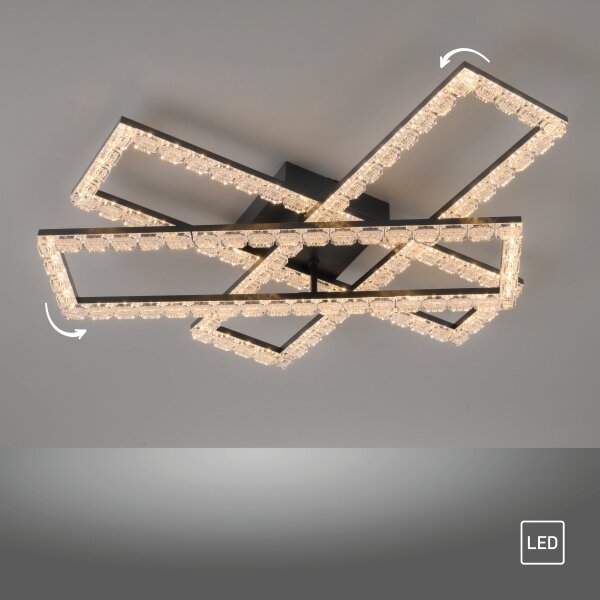JUST LIGHT. 14733-18 - LED Stropní svítidlo GLITRA LED/35W/230V černá