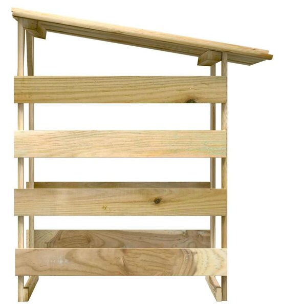 Pergola se střechou 100 x 90 x 100 cm impregnované borové dřevo 318379