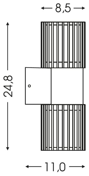 BRILAGI - Venkovní nástěnné svítidlo ARMOR 2xGU10/35W/230V IP44 černá