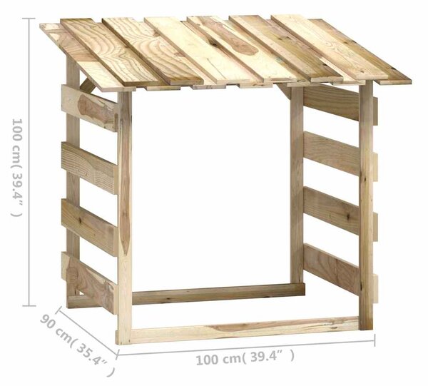 Pergola se střechou 100 x 90 x 100 cm impregnované borové dřevo 318379