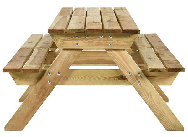 Piknikový stůl a lavice 220x122x72 cm impregnované borové dřevo 318399