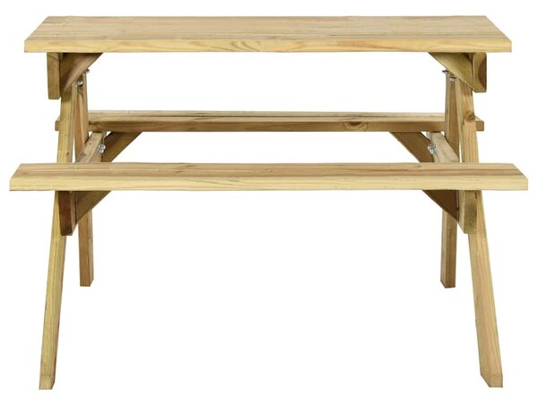 Piknikový stůl a lavice 110x123x73 cm impregnované borové dřevo 318398
