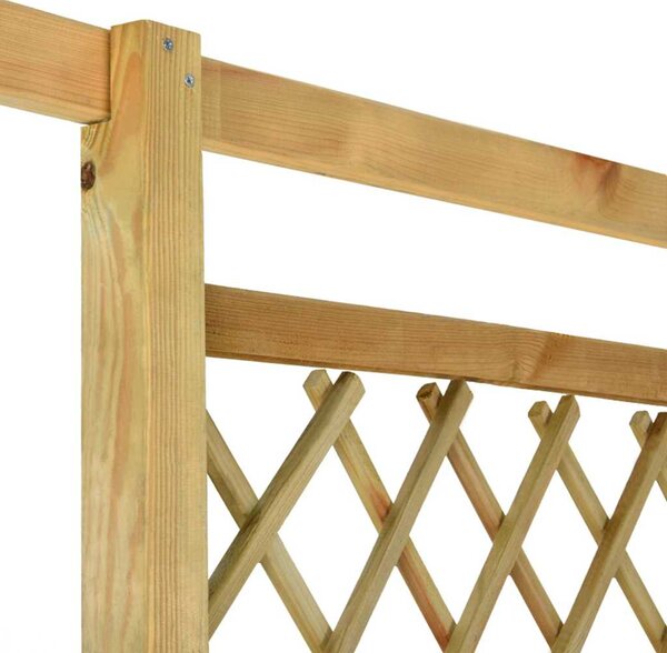 Rohová pergola s lavicí 166 x 81 x 174 cm impregnovaná borovice 318418