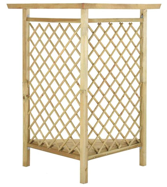 Rohová pergola s lavicí 166 x 81 x 174 cm impregnovaná borovice 318418