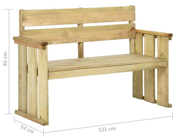 Zahradní lavice 121 cm impregnované borové dřevo 318407