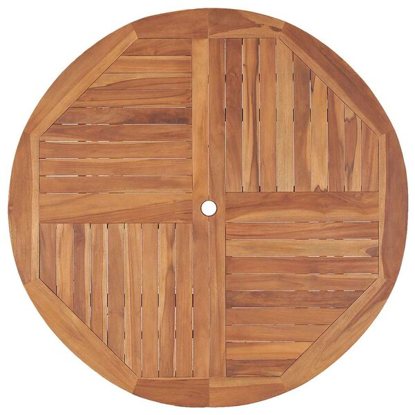 Zahradní jídelní stůl Ø 110 x 75 cm masivní teak 318476