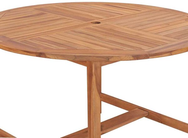 Zahradní jídelní stůl Ø 110 x 75 cm masivní teak 318476