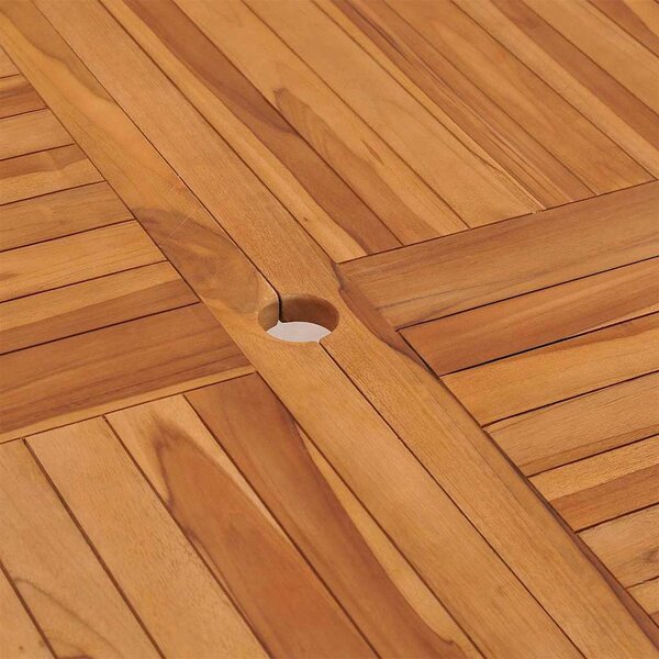 Zahradní jídelní stůl 110 x 110 x 75 cm masivní teak 318477