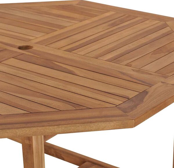 Zahradní jídelní stůl 110 x 110 x 75 cm masivní teak 318478