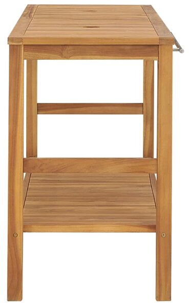 Koupelnová skříňka masivní teak 132 x 45 x 75 cm 318482