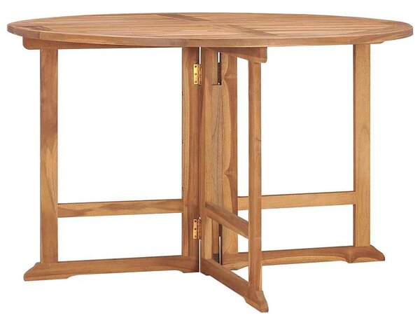 Skládací zahradní jídelní stůl Ø 110 x 75 cm masivní teak 318479