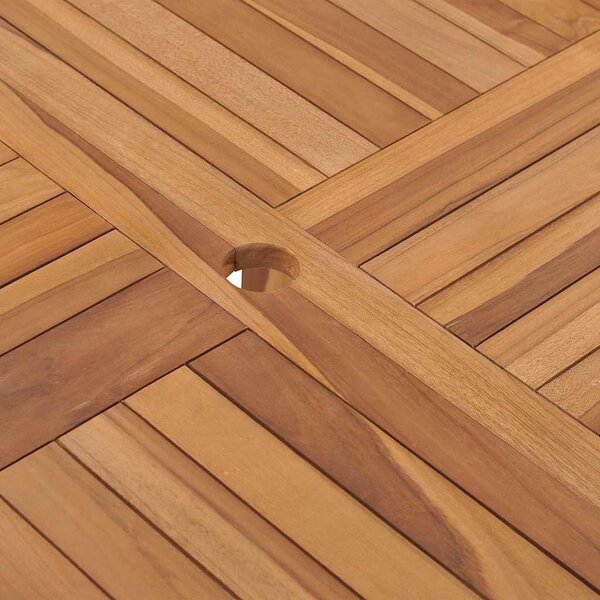 Zahradní jídelní stůl 110 x 110 x 75 cm masivní teak 318478