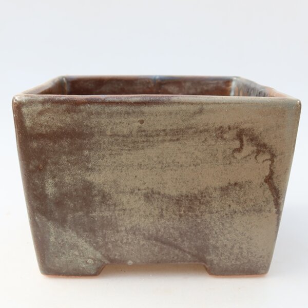 E-bonsai Keramická bonsai miska 15,5 x 15,5 x 11 cm hnědá