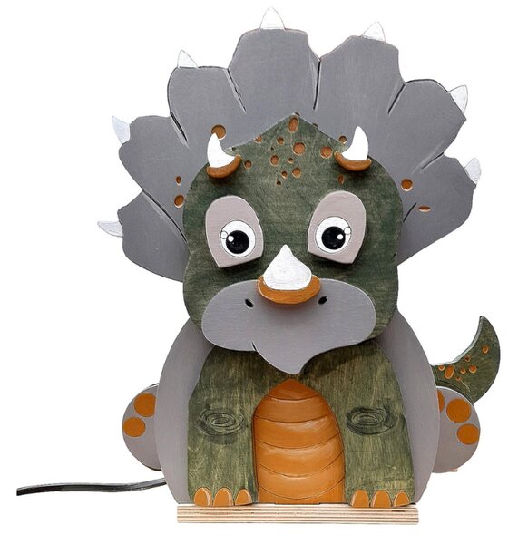 Makuto Art Dřevěné osvětlení do dětského pokoje DINOSAURUS Zvolte barvu: Tmavě zelená