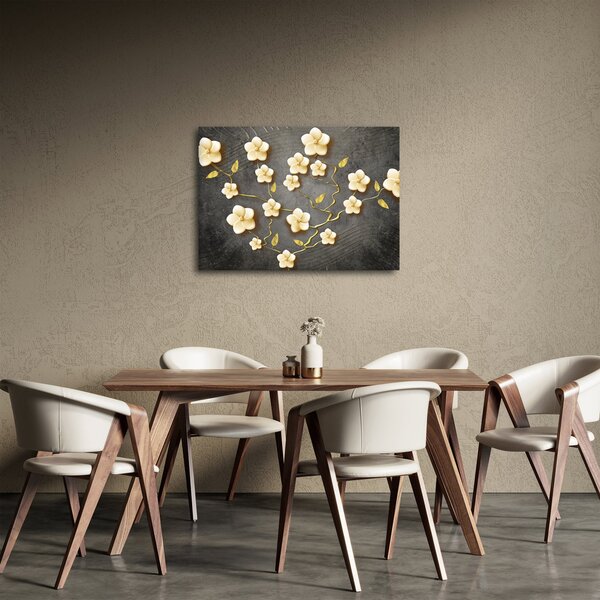Obraz - Zlatý keř v černém pozadí (70x50 cm)