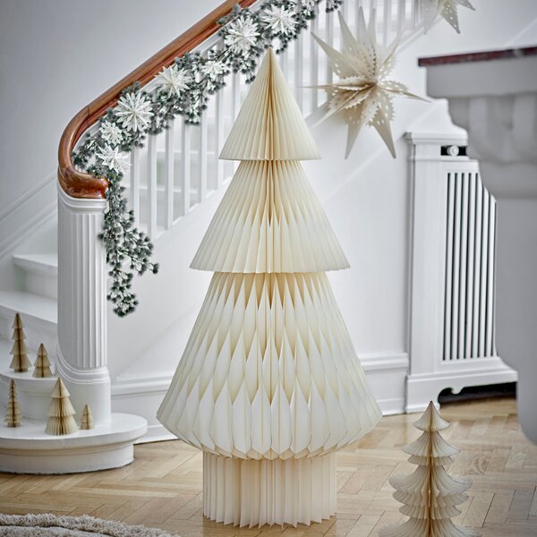 Bloomingville Set tří béžových papírových vánočních hvězd Ilo Star 66 cm
