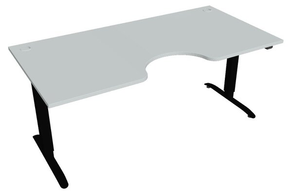 Hobis Motion Elektr. nastavitelný stůl 180x90 - HOBIS ERGO MOTION MSE 2 1800 Dekor stolové desky: šedá, Barva kovové podnože: černá
