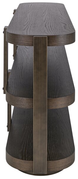 Richmond Hnědý dřevěný regál Ellington 75 x 160 cm
