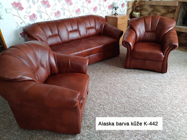 Kožená sedací souprava 3+1+1 Alaska