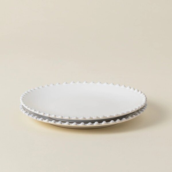 Bílý kameninový dezertní talíř Costa Nova Pearl, ⌀ 22 cm