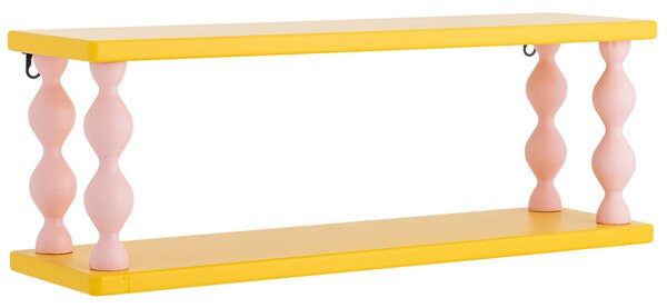 Bloomingville Žluto-růžová nástěnná police Bibiola 60 × 17 cm