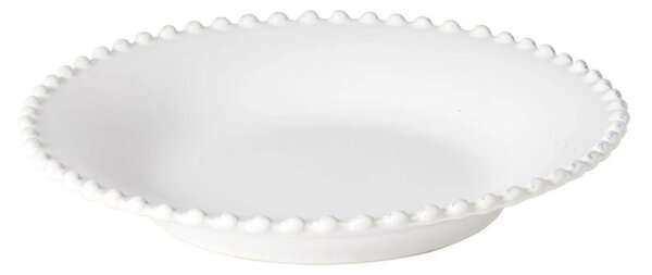 Bílý kameninový talíř na polévku Costa Nova Pearl, ⌀ 24 cm