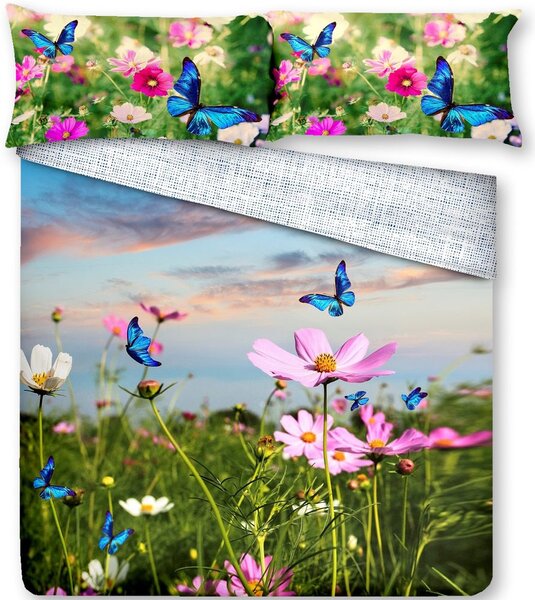 Gipetex Natural Dream 3D italské povlečení 100% bavlna Garden - 140x200 / 70x90 cm