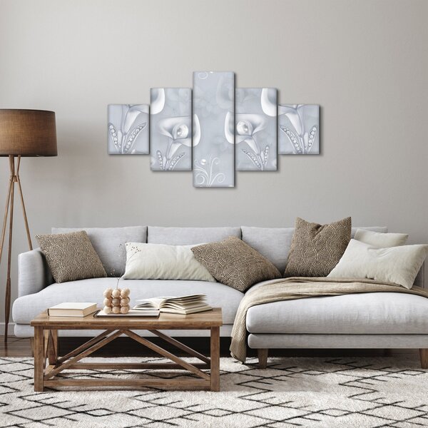 Obraz - Perlové květy (125x70 cm)
