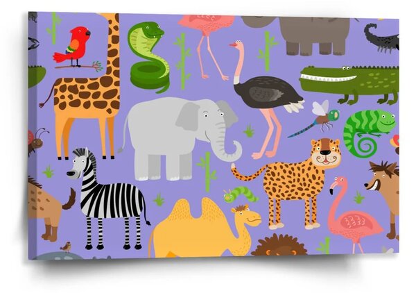 Sablio Obraz Animované safari - 120x80 cm