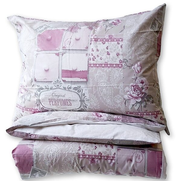Gipetex Natural Dream Italské povlečení 100% bavlna Chic Rosa - 140x200 / 70x90 cm