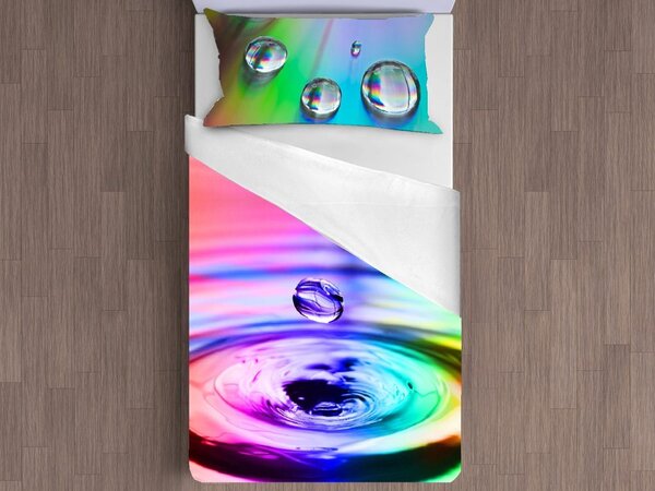 Gipetex Natural Dream 3D Italské povlečení 100% bavlna Water rainbow - 140x200 / 70x90 cm
