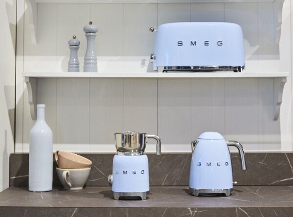 Světle modrá rychlovarná konvice 1,7 l 50's Retro Style – SMEG