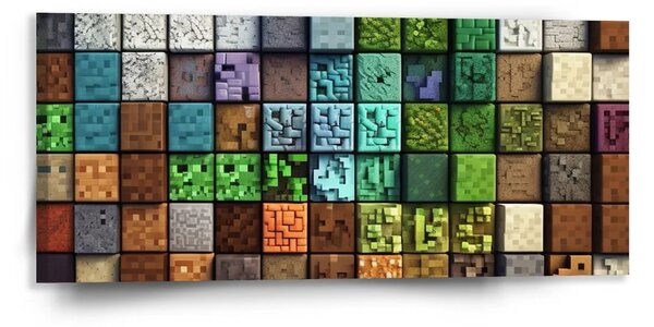 Sablio Obraz Blocks Abstract - 110x50 cm