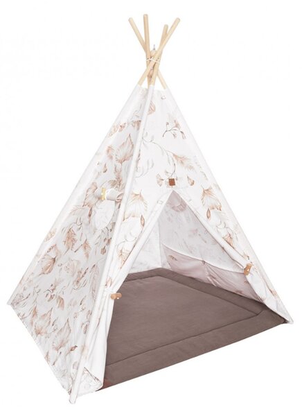 Dětský indiánský stan teepee BOHO s podložkou a polštářky