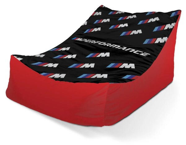 Sablio Sedací vak Lounge MPERFORMANCE černý vzor - 80 x 95 x 50 cm