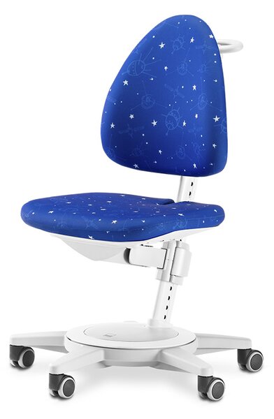 Dětská rostoucí židle moll Maximo bílá Barva potahu: modrá se vzorem