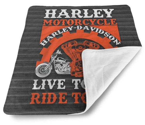 Sablio Deka pro miminko Harley-Davidson Live to ride, ride to live - 80x100 cm