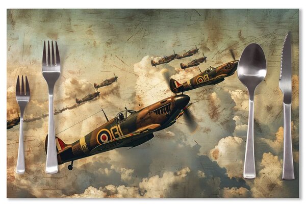 Sablio Prostírání Stíhačky Spitfire v letecké bitvě: 40x30cm