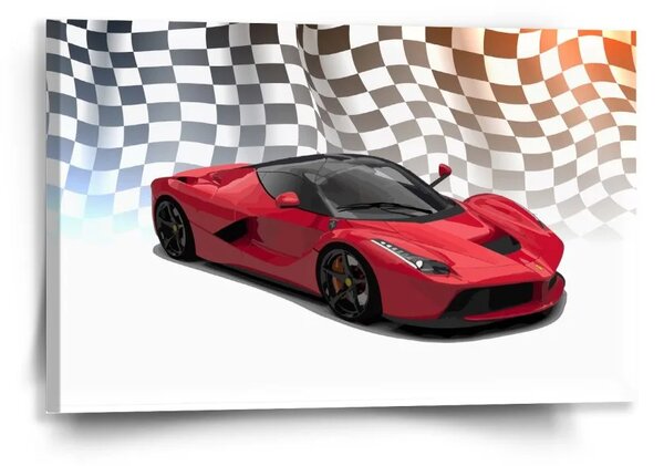 Sablio Obraz Ferrari Závodní vlajka - 60x40 cm