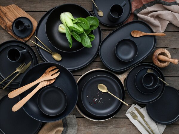 KOMBINOVANÁ SOUPRAVA Uno Black 16dílné Creatable - Online Only nádobí, Online Only