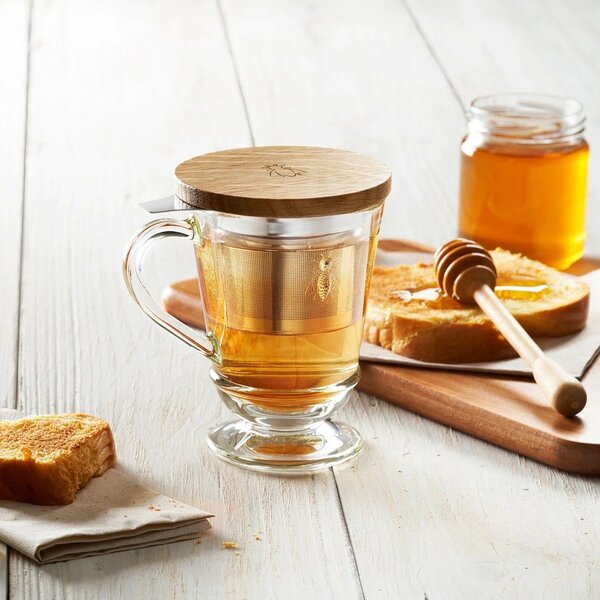 Skleněný hrnek se sítkem 270 ml Abeille – La Rochére