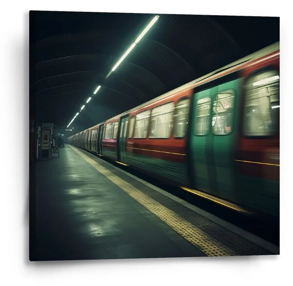 Sablio Obraz Metro v tmavé stanici - 50x50 cm
